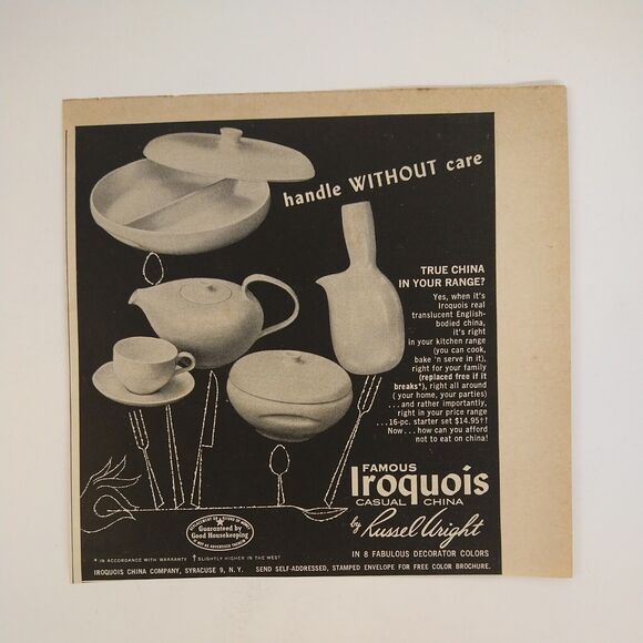 1958 Iroquois Casual China Vtg Magazine Print Ad Russel Wright Teacup Design - Picture 3 of 4